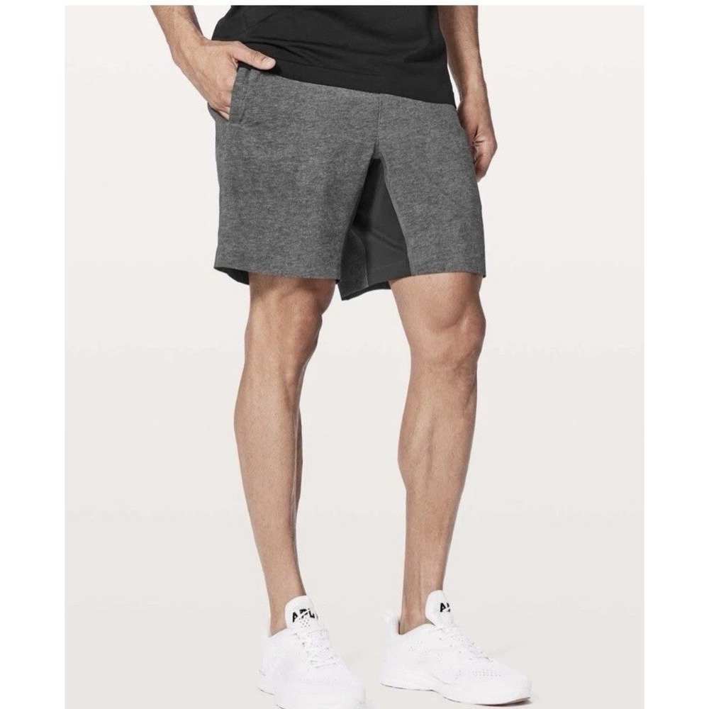 Lululemon T.H.E. Short Linerless 7" Heathered Grey Men's M Athletic Pull On